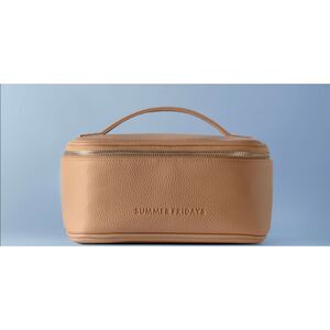 Summer Fridays Limited Edition Vanilla Vegan Leather Vanity Travel Bag